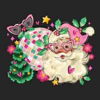 Pink Santa And Disco Ball With Christmas Tree Premium Hoodie | Teevron