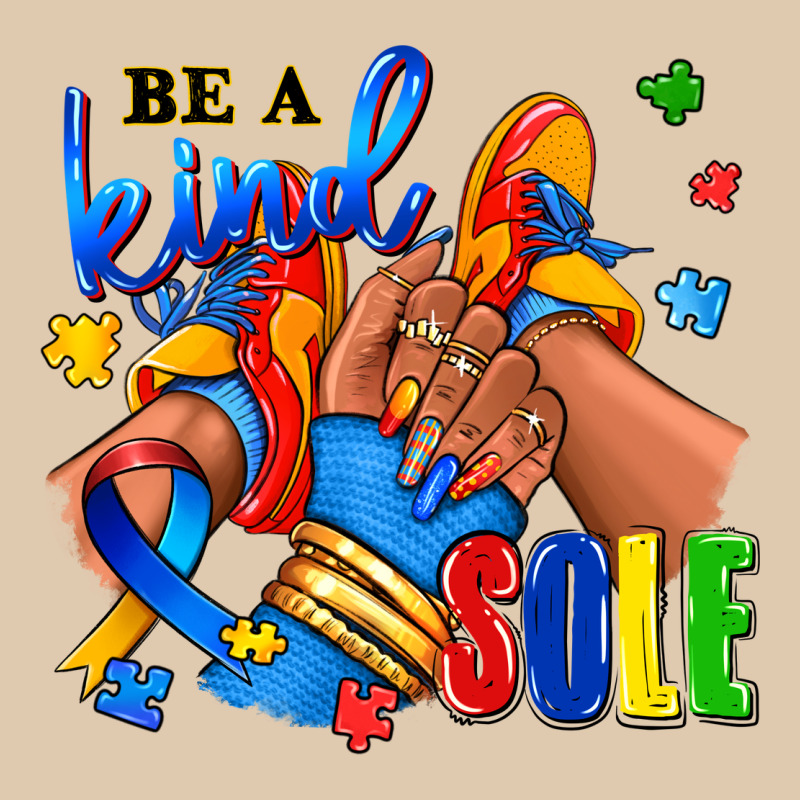 Be A Kind Sole Autism Afro Girl Sneakers Heavyweight Sweatshirt by RanaPortraitStore | Teevron