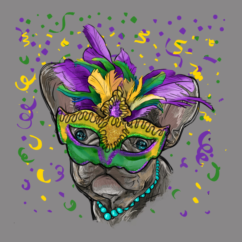 Mardi Gras Mask French Bulldog Vintage Tee by RanaPortraitStore | Teevron