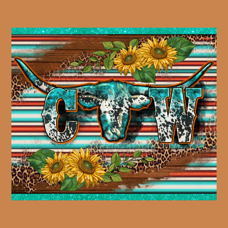 Western Cow Serape Leopard Sunflowers Mousepad Heavyweight Hoodie by BarkalooDesign | Teevron