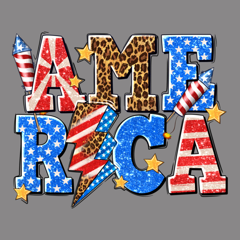 America With Lightning Bolt Vintage Tee by texasbilliewilder | Teevron