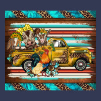 Western Truck Farm Animals Serape Leopard Turquoise's Heavyweight Hoodie | Teevron