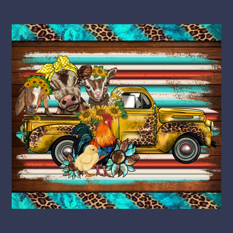Western Truck Farm Animals Serape Leopard Turquoise's Heavyweight Hoodie by BarkalooDesign | Teevron