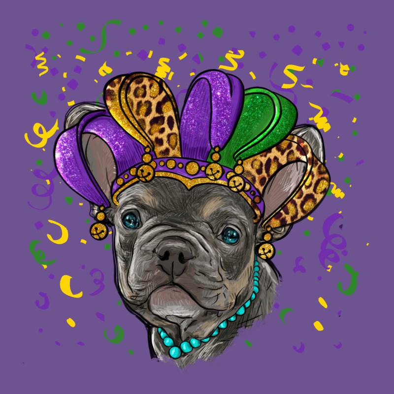 Mardi Gras French Bulldog Vintage Tee by RanaPortraitStore | Teevron