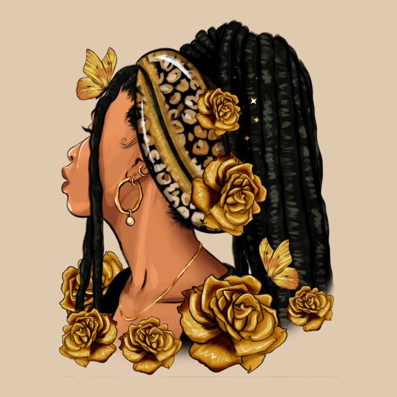 Gold Roses Afro Woman Heavyweight Sweatshirt by RanaPortraitStore | Teevron