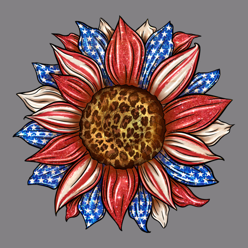 American Flag Sunflower Heavyweight Hoodie by LillyAllenDesigns | Teevron