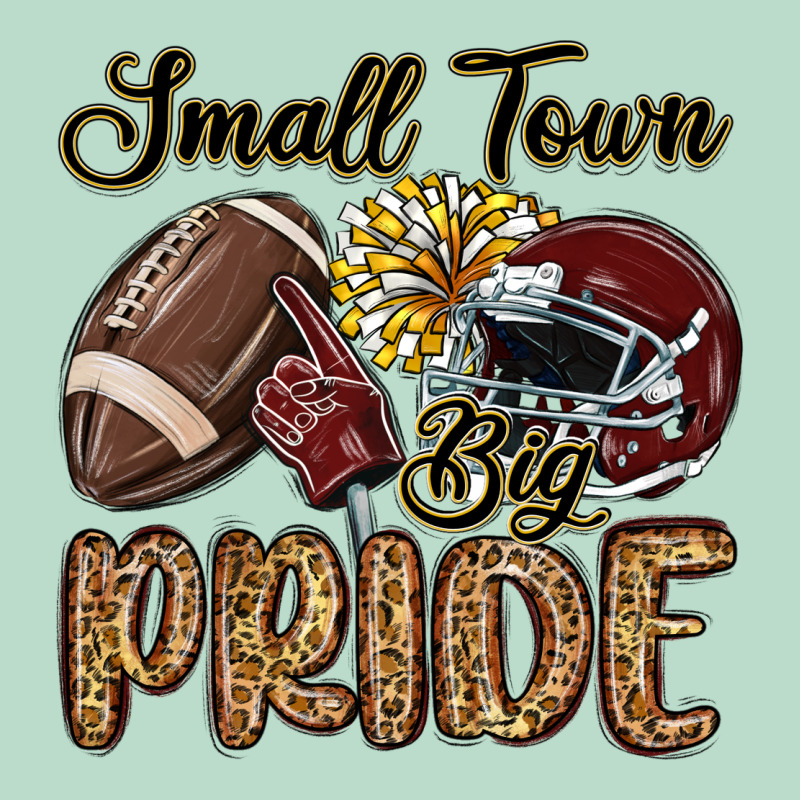 Small Town Big Pride Maroon Yellow Premium Hoodie by MaliasSmallBusiness | Teevron