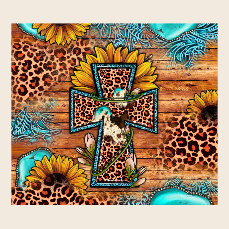 Leopard Cross Sunflower Zipper Hoodie by JahusDesignShop | Teevron