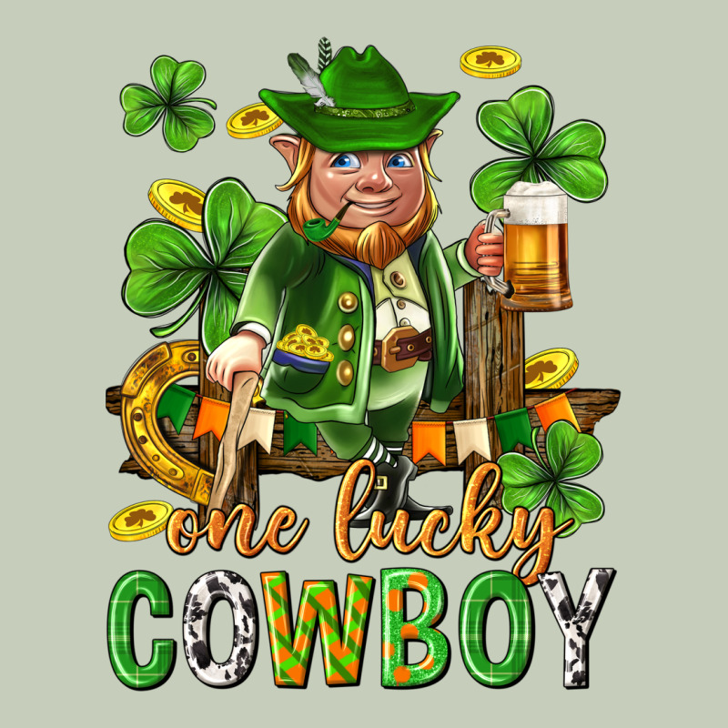 One Lucky Cowboy With St. Patricks Elf Long Sleeve Tee by Neo Western | Teevron