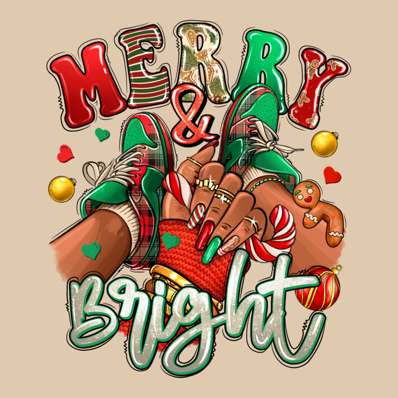 Merry And Bright Black Girl Sneakers Heavyweight Sweatshirt by RanaPortraitStore | Teevron