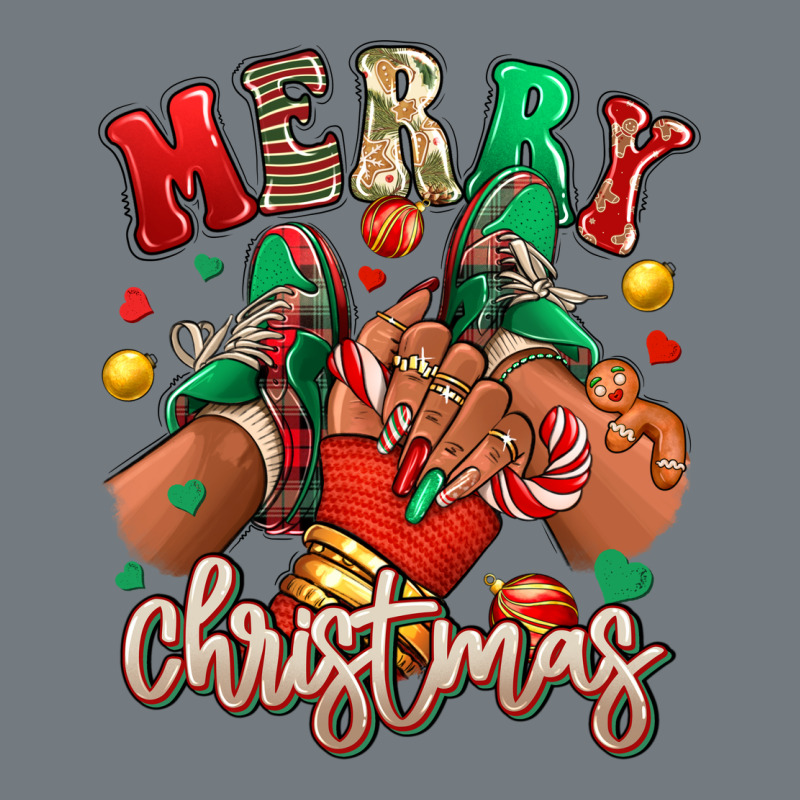 Merry Christmas Black Girl Sneakers Heavyweight Sweatshirt by RanaPortraitStore | Teevron