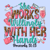 She Works Willingly With Her Hands Urban Heavy Tee | Teevron