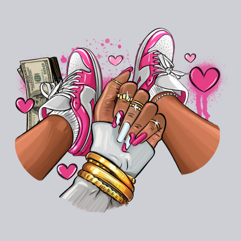 Pink And White Sneaker Girl Heavyweight Sweatshirt by RanaPortraitStore | Teevron