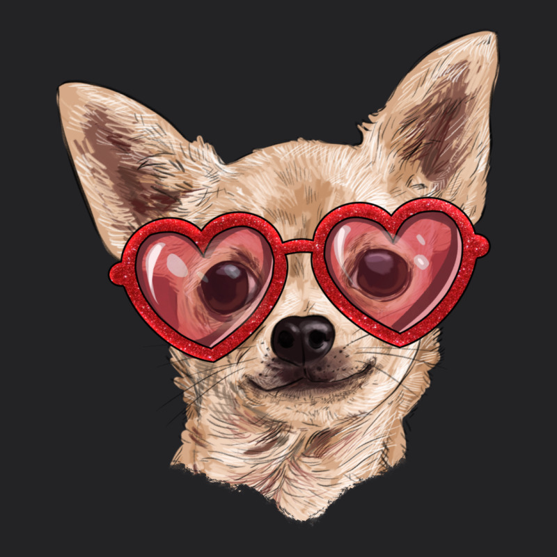 Chihuahua Dog With Love Glasses Vintage Tee by RanaPortraitStore | Teevron