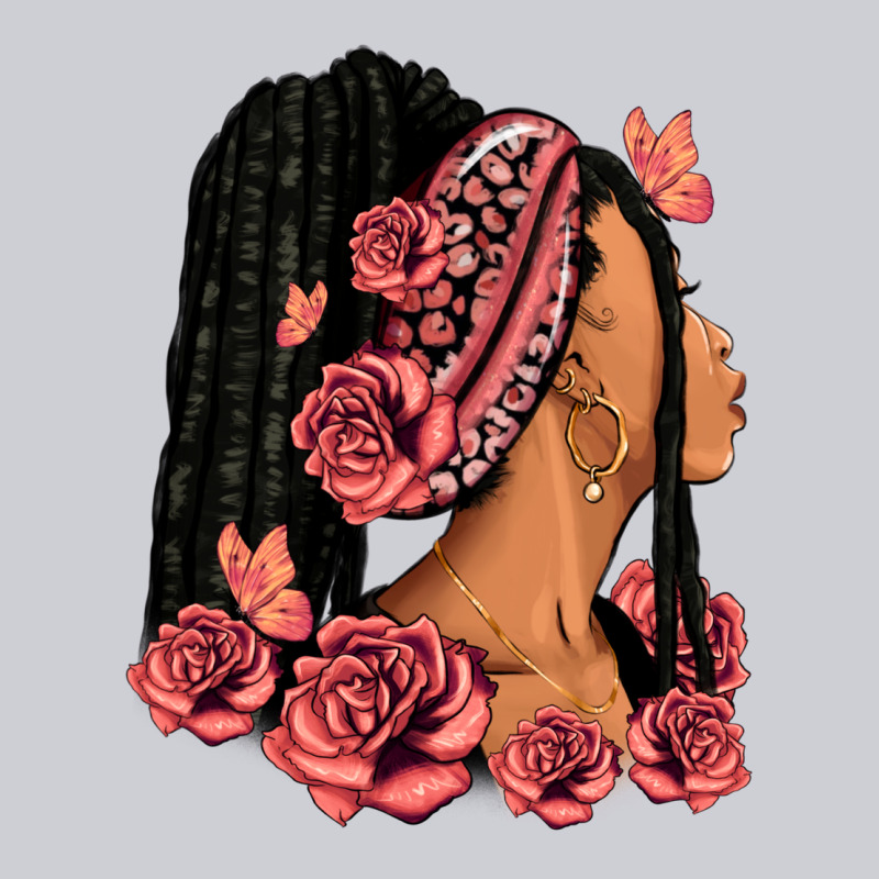 Pink Roses Afro Woman Heavyweight Sweatshirt by RanaPortraitStore | Teevron