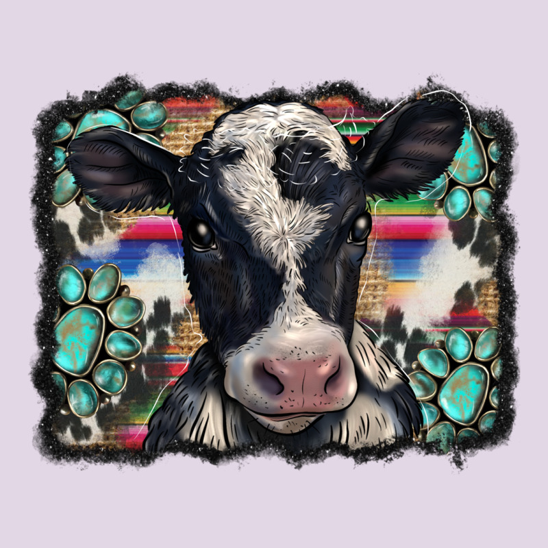 Western Background Turquoises Gemstones Black And White Baby Cow Classic Tee by BarkalooDesign | Teevron