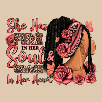 She Has Fire In Her Soul Afro Woman Heavyweight Sweatshirt | Teevron