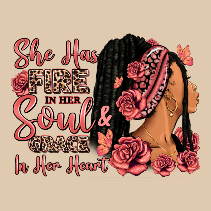She Has Fire In Her Soul Afro Woman Heavyweight Sweatshirt by RanaPortraitStore | Teevron