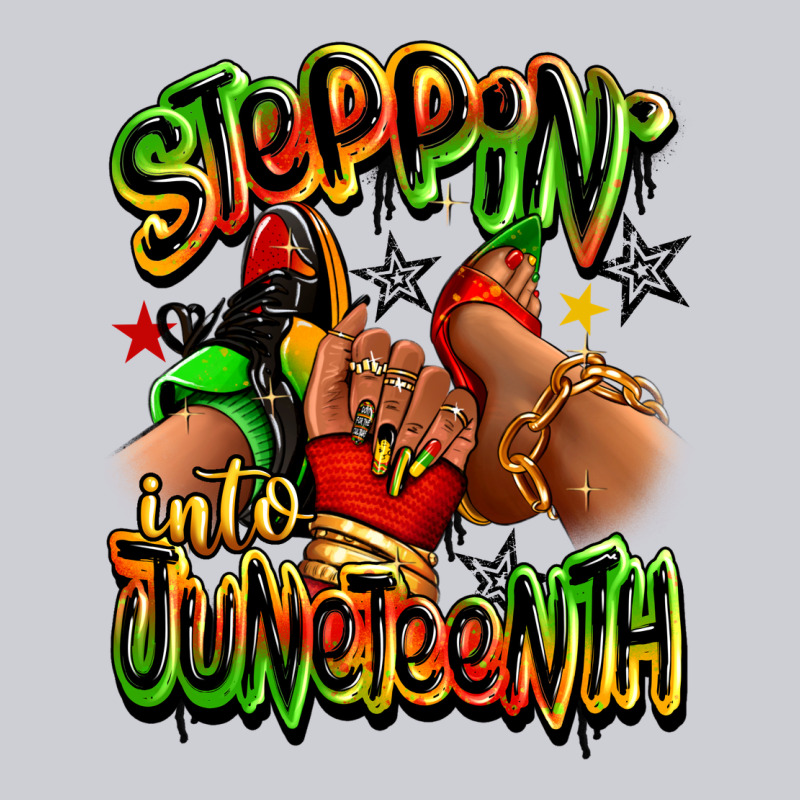 Steppin' Into Juneteenth Sneaker And Heel Afro Wom Heavyweight Sweatshirt by RanaPortraitStore | Teevron