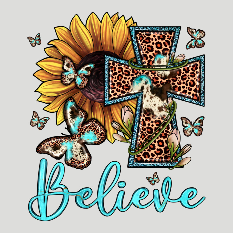 Believe Leopard Cross Sunflower Butterfly Zipper Hoodie by JahusDesignShop | Teevron