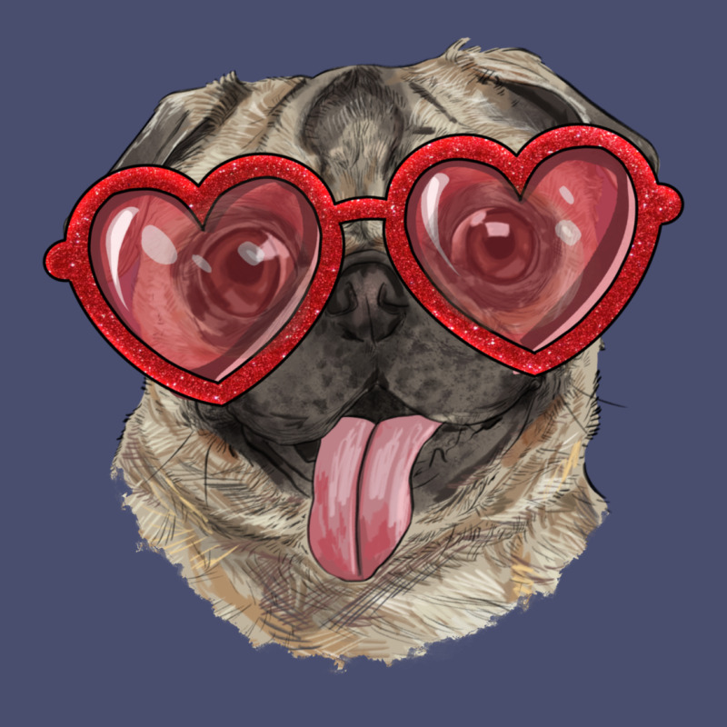 Pug With Love Glasses Vintage Tee by RanaPortraitStore | Teevron