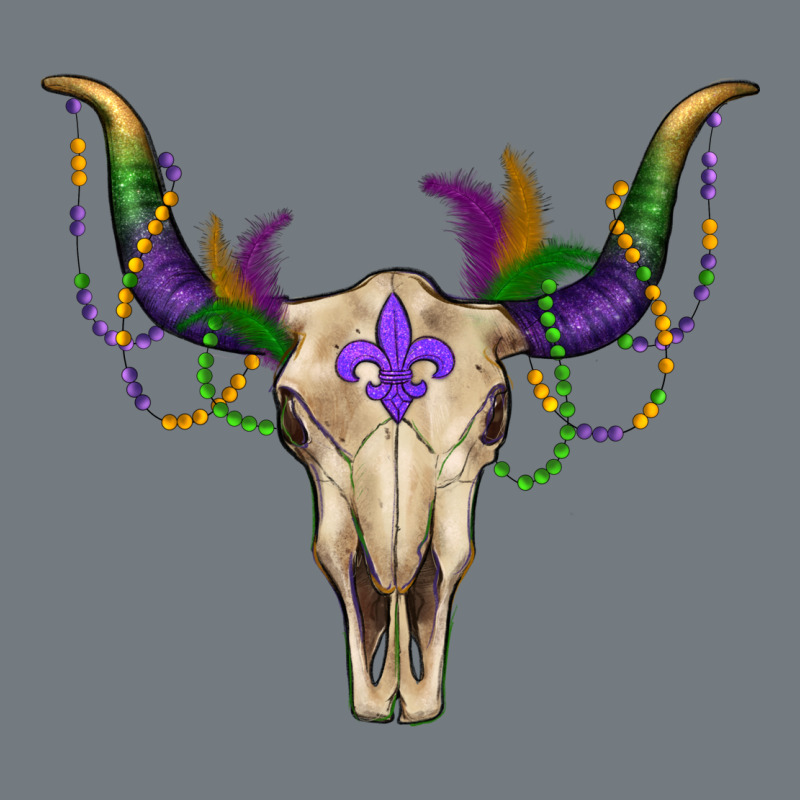 Mardi Gras Bull Skull Heavyweight Sweatshirt by RanaPortraitStore | Teevron