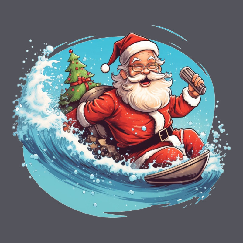 Surf Happy Santa Vintage Hoodie by Unal Design | Teevron