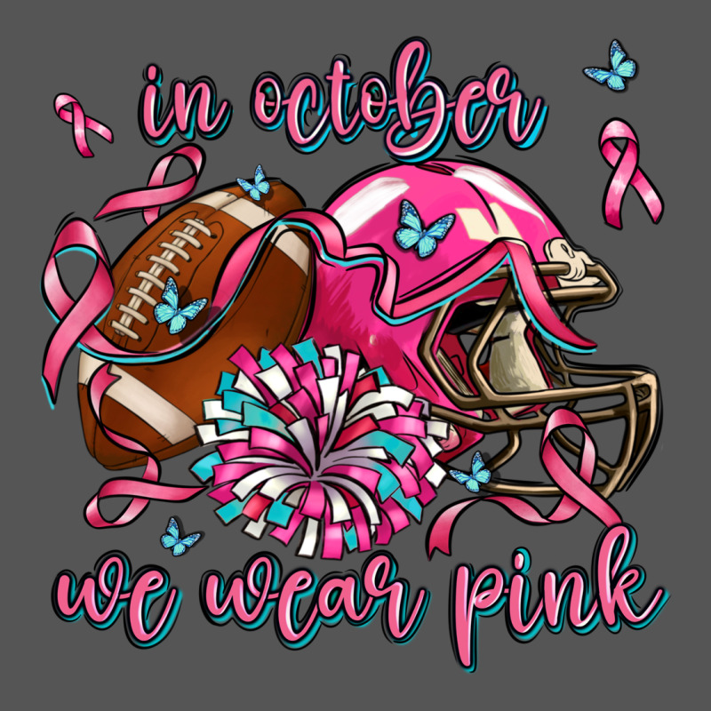 In October We Wear Pink Football Zipper Hoodie by AdoDesignShop | Teevron