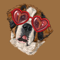 Saint Bernard With Love Glasses Vintage Tee | Teevron