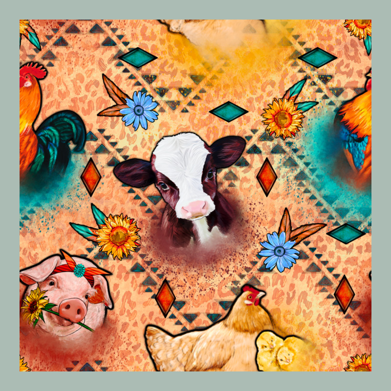 Western Farm Animals Seamless Pattern Classic Tee by BundleAndBundleShop | Teevron