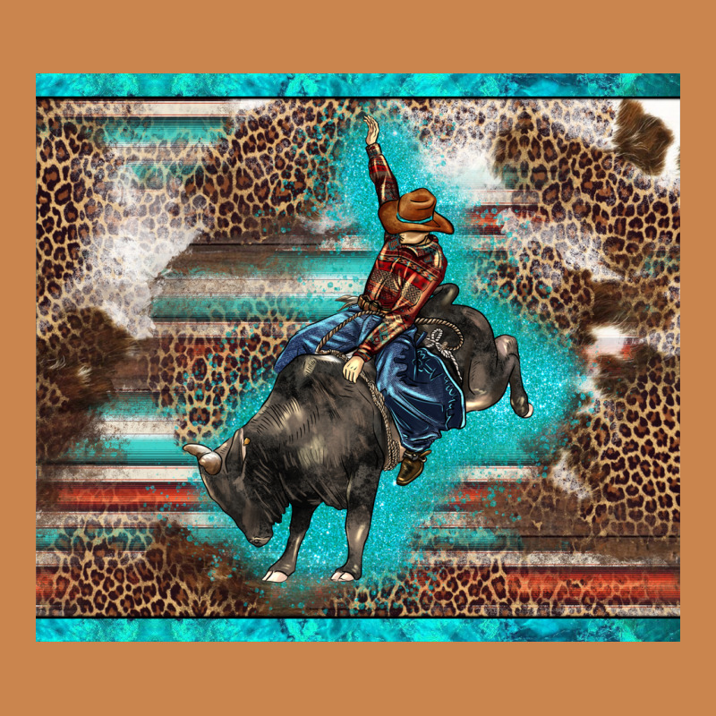 Western Rodeo Bullfighter Serape Leopards Turquoise's Gliterrs Heavyweight Hoodie by BarkalooDesign | Teevron