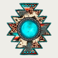 Aztec Leopard Turquoise Gemstone Zipper Hoodie | Teevron