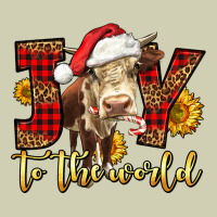 Joy To The World Christmas Cow Heavy Core Tee | Teevron