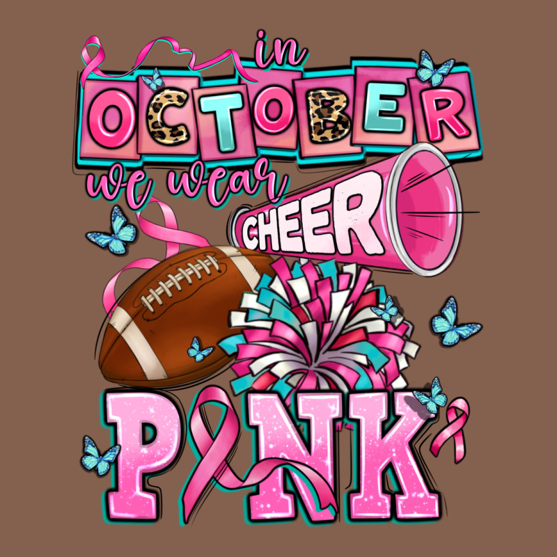 In October We Wear Cheer Pink Football Zipper Hoodie by AdoDesignShop | Teevron