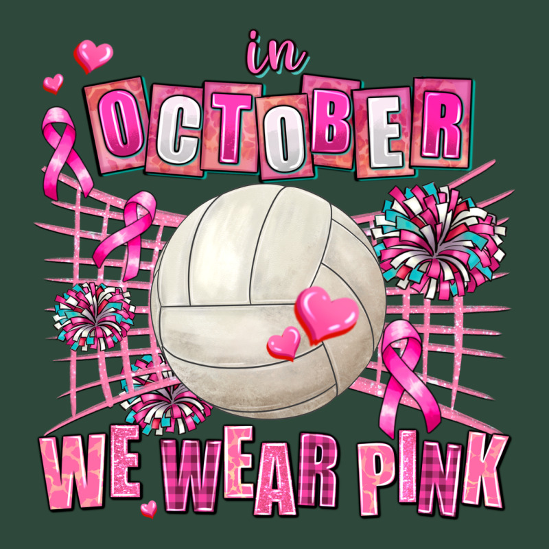 In October We Wear Pink Volleyball Zipper Hoodie by AdoDesignShop | Teevron
