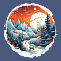 Deer Snow House Design Vintage Hoodie | Teevron