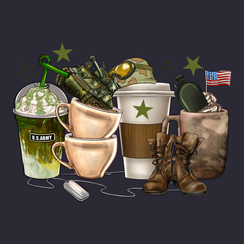 Coffee Cups Army Vintage Tee by texasbilliewilder | Teevron