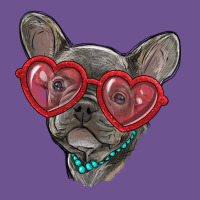 French Bulldog With Love Glasses Vintage Tee | Teevron