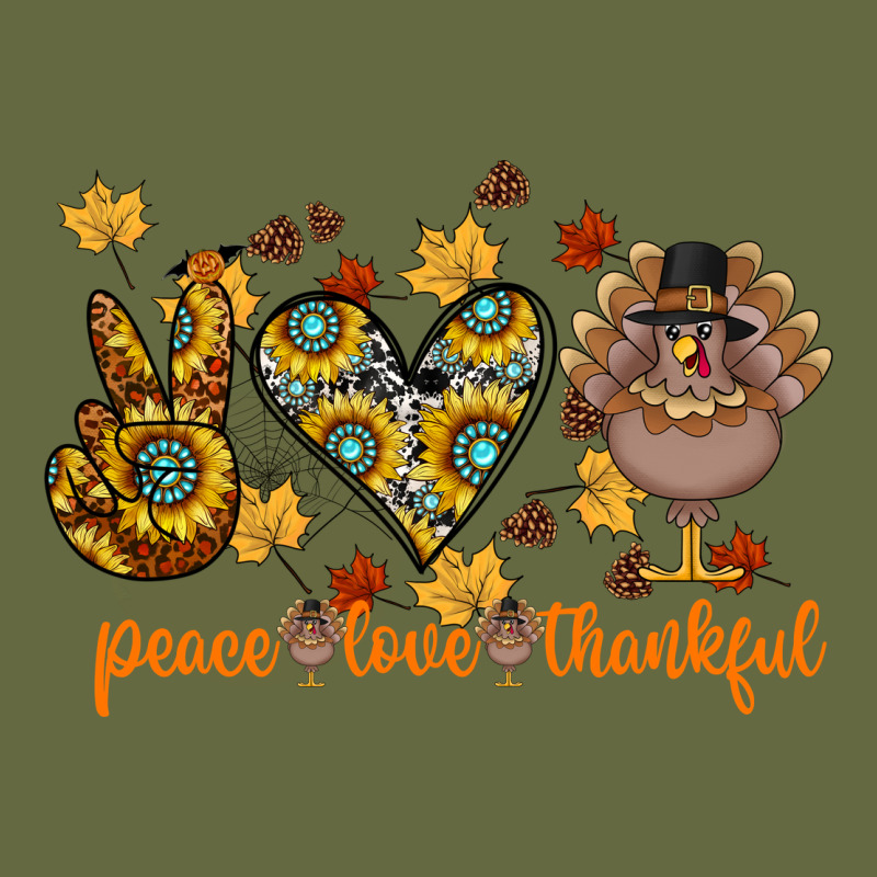 Peace Love Thankful Long Sleeve Tee by CowhideDigitalArt | Teevron