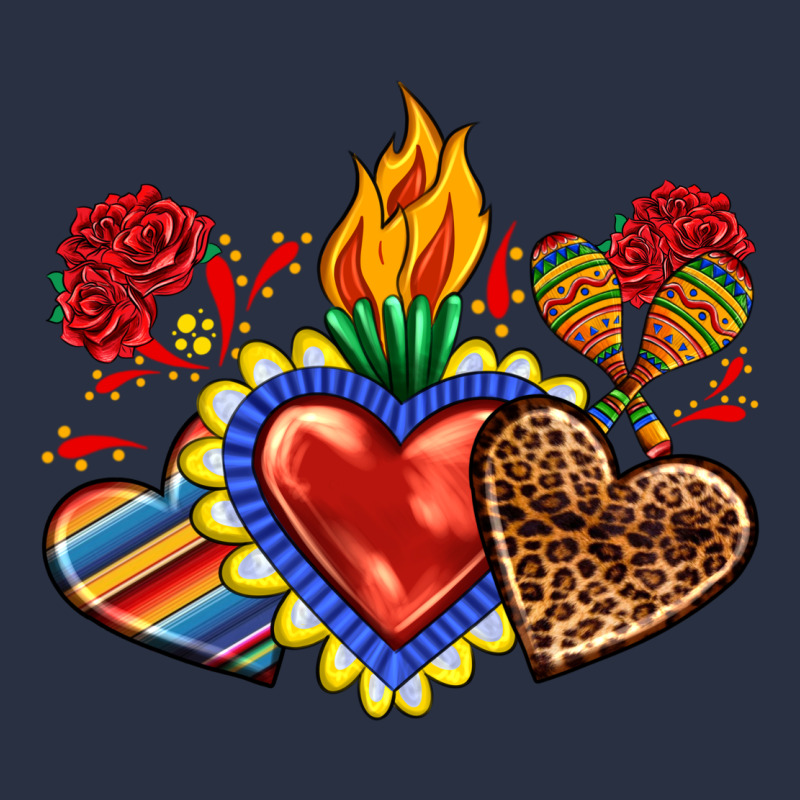 Sacred Heart With Leopard And Serape Heart Heavyweight Sweatshirt by RanaPortraitStore | Teevron