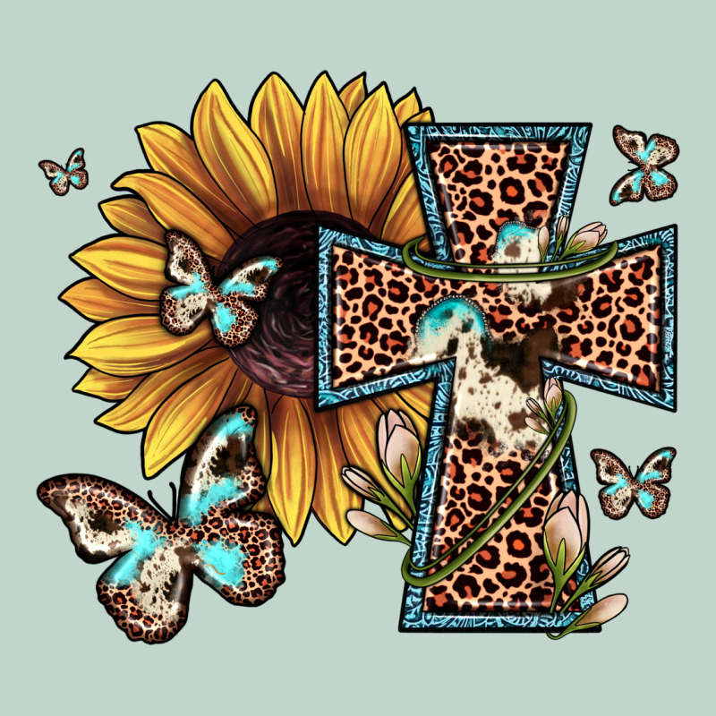 Leopard Cross Sunflower Butterfly Zipper Hoodie by JahusDesignShop | Teevron