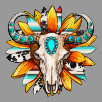Western Bull Skull Sunflower Vintage Hoodie | Teevron