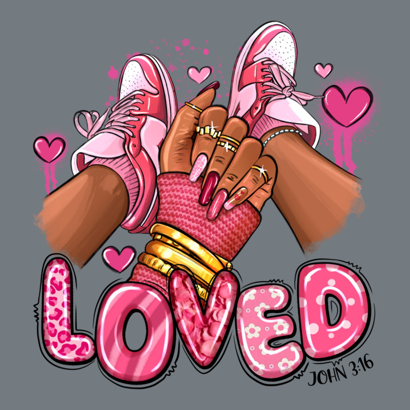 Loved Valentine's Day Afro Girl Sneakers Heavyweight Sweatshirt by RanaPortraitStore | Teevron