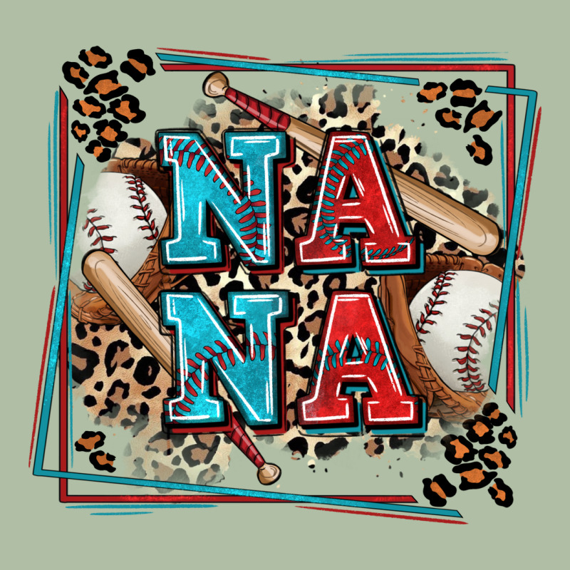 Baseball Nana With Leopard Urban Heavy Tee by Zillion Design Studio | Teevron