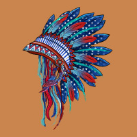 Indian Headdress With American Flag Heavyweight Hoodie | Teevron