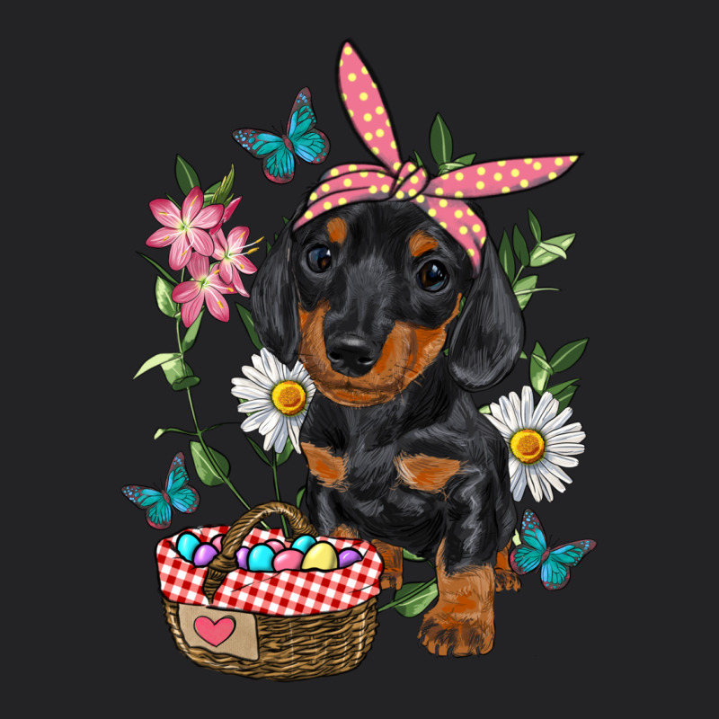 Easter Dachshund Vintage Tee by RanaPortraitStore | Teevron