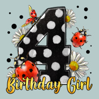 Ladybug Birthday Girl Age 4 Heavy Core Tee | Teevron