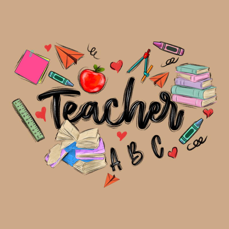 Teacher Heart Vintage Hoodie by MaliasSmallBusiness | Teevron