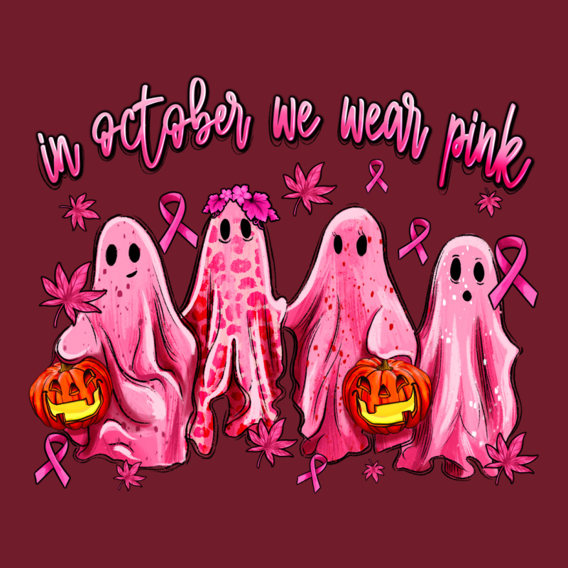 In October We Wear Pink Ghosts Zipper Hoodie by AdoDesignShop | Teevron