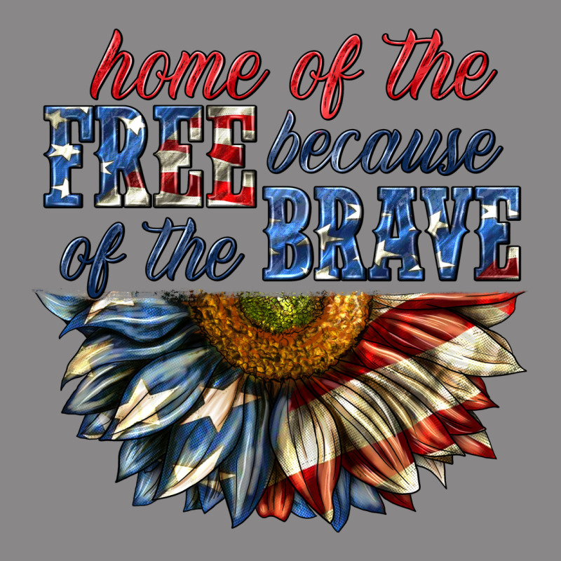 Home Of The Free Because Of The Brave Sunflower Bi Vintage Tee by texasbilliewilder | Teevron